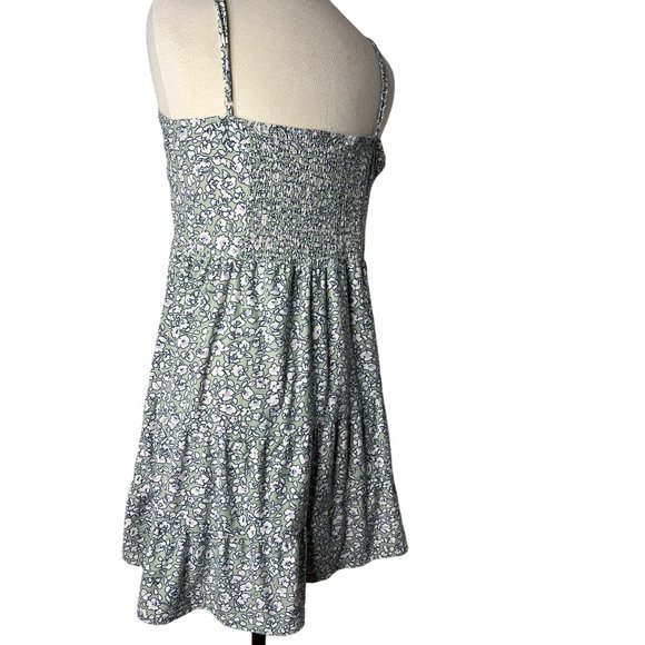 No Boundaries Summer Baby ddoll XXL Dress Green White Floral Mini Sleeveless - Picture 4 of 16